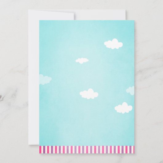 ああ私の時間はカイトサマーガールファースト誕生日 招待状 (裏面)