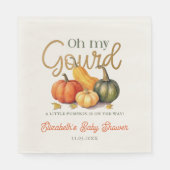 ああ私の美食の小さなかぼちゃの赤ちゃんシャワー スタンダードランチョンナプキン (正面)