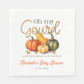 ああ私の美食の小さなかぼちゃの赤ちゃんシャワー スタンダードランチョンナプキン (正面)