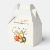 ああ私の美食の小さなかぼちゃの赤ちゃんシャワー フェイバーボックス (正面サイド)