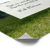 ああ私！ああ命だ！ウォルト・ホイットマンの詩、木と青の空 ポスター (角)