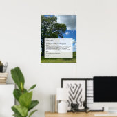 ああ私！ああ命だ！ウォルト・ホイットマンの詩、木と青の空 ポスター (ホームオフィス)