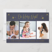 ああ聖なる夜の宗教的3つの写真家族 シーズンカード (正面)