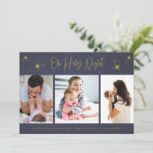 ああ聖なる夜の宗教的3つの写真家族 シーズンカード (スタンド正面)