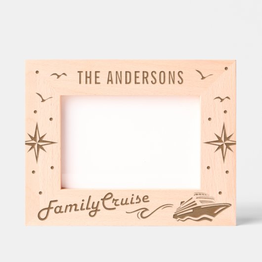 ああ船それは家族旅行クルーズ船の旅だ レーザー彫刻フレーム (正面)