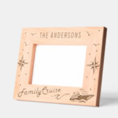 ああ船それは家族旅行クルーズ船の旅だ レーザー彫刻フレーム (左)