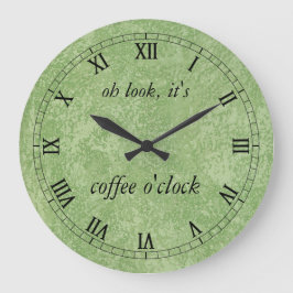 ああ見てコーヒー時だ ラージ壁時計