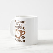 ああ見て！今日はコーヒーだ コーヒーマグカップ (正面左)