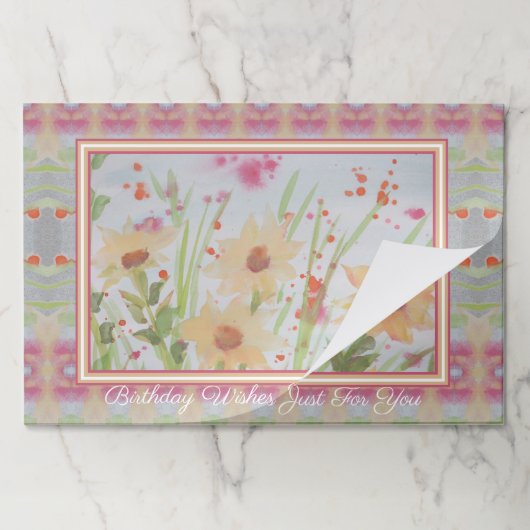 ああ誕生日かわいらしパーティードテーブル飾り紙 ペーパーパッド (折り畳み)