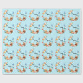 ああ赤ちゃんシャワーテディーズ&バルーン ラッピングペーパー (フラット)