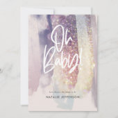 ああ赤ちゃんシャワーパーティーグリッター輝く上品 (正面)