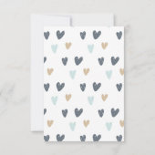 ああ赤ちゃんシャワーブルーボーホレインボーありがとう サンキューカード (裏面)