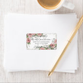 ああ赤ちゃんシャワー女の子BOHO水色フローラリターン ラベル (インサイチュ)