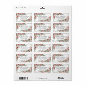 ああ赤ちゃんシャワー女の子BOHO水色フローラリターン ラベル (フルシート)