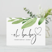 ああ赤ちゃんシャワー新しいママおめでとうユーカリ カード (スタンド正面)