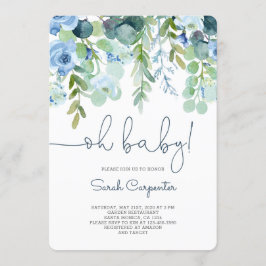 ああ赤ちゃんシャワー男の赤ちゃん招待 招待状