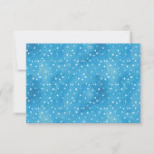 ああ赤ちゃんブルーウォーター色ベビーシャワーおむつラッフル 招待状 (裏面)