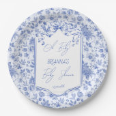 ああ赤ちゃんブルートイレデジュエースキッチベビーシャワー ペーパープレート (正面)