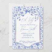 ああ赤ちゃんブルートイレデジュエースキッチベビーシャワー 招待状 (正面)