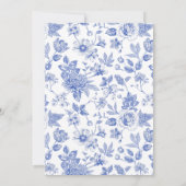 ああ赤ちゃんブルートイレデジュエースキッチベビーシャワー 招待状 (裏面)