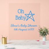 ああ赤ちゃんブルー星ベビーシャワー追加の名前モダン過去 アクリルサイン (ウェディング)