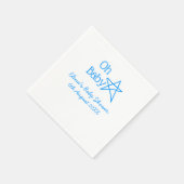 ああ赤ちゃんブルー星ベビーシャワー追加の名前モダン過去 スタンダードカクテルナプキン (角)