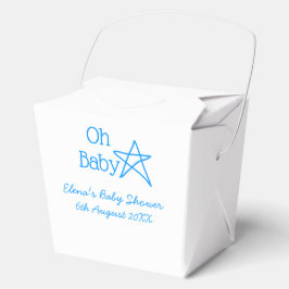 ああ赤ちゃんブルー星ベビーシャワー追加の名前モダン過去 フェイバーボックス