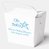 ああ赤ちゃんブルー星ベビーシャワー追加の名前モダン過去 フェイバーボックス (裏面)