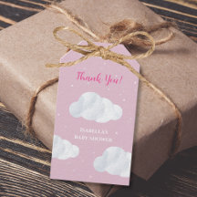 ああ赤ちゃん女の子ピンクの雲スカイスターベイビーシャワー