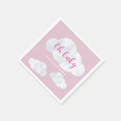 ああ赤ちゃん女の子ピンクの雲スカイスターベイビーシャワー スタンダードカクテルナプキン (角)