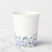 ああ赤ちゃん青ワイルドフラワーベイビーシャワー 紙コップ (裏面)