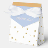 ああ赤ちゃん青金ゴールド銀杏の葉の赤ちゃんシャワー フェイバーボックス (正面)