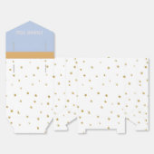 ああ赤ちゃん青金ゴールド銀杏の葉の赤ちゃんシャワー フェイバーボックス (見開き)