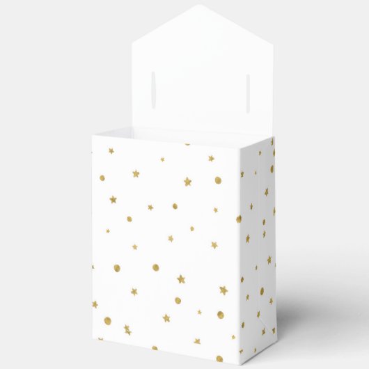 ああ赤ちゃん青金ゴールド銀杏の葉の赤ちゃんシャワー フェイバーボックス (見開き)