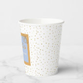 ああ赤ちゃん青金ゴールド銀杏の葉の赤ちゃんシャワー 紙コップ (左)