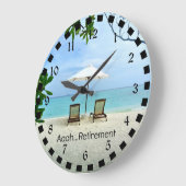 ああ退職…ビーチ ラージ壁時計 (傾斜)