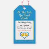 ああ運が良かった。クルージングダック事前印刷 ギフトタグ (正面)