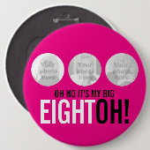 ああ違う俺の大きな八十斗だ！80フォトピンクボタン 缶バッジ (正面&裏面)