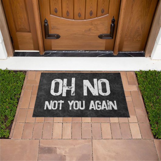 ああ違う再びゴシックの花柄 ドアマット (室外)