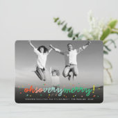 ああ非常にメリー紙吹雪カラフルドットおもしろい写真 シーズンカード (スタンド正面)