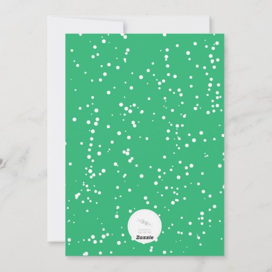 ああ非常にメリー紙吹雪カラフル3写真コラージュ シーズンカード (裏面)