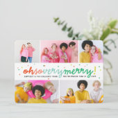 ああ非常にメリー紙吹雪カラフル5写真コラージュ シーズンカード (スタンド正面)