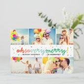 ああ非常にメリー紙吹雪カラフル5写真コラージュ シーズンカード (スタンド正面)