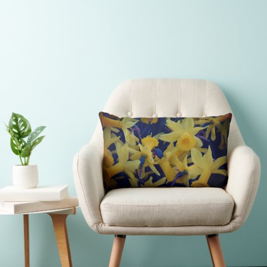 ああ非常に多くの水仙アクセント腰枕 ランバークッション (椅子)