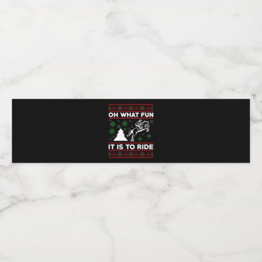 ああ馬の醜いクリスマスに乗るとは何のおもしろいだろう ペットボトルラベル (シングルラベル)