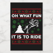 ああ馬の醜いクリスマスに乗るとは何のおもしろいだろう ワインラベル (シングルラベル)