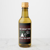 ああ馬の醜いクリスマスに乗るとは何のおもしろいだろう ワインラベル (正面)