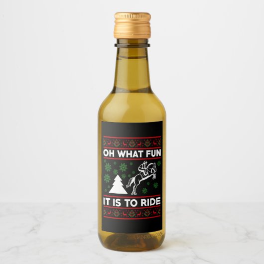 ああ馬の醜いクリスマスに乗るとは何のおもしろいだろう ワインラベル (正面)