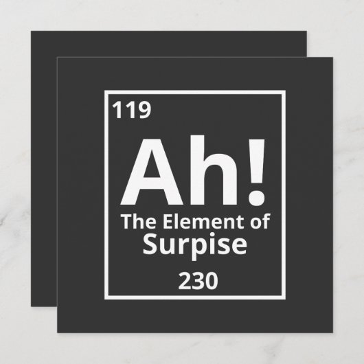 ああ驚きの周期表おもしろいの要素 招待状 (正面/裏面)