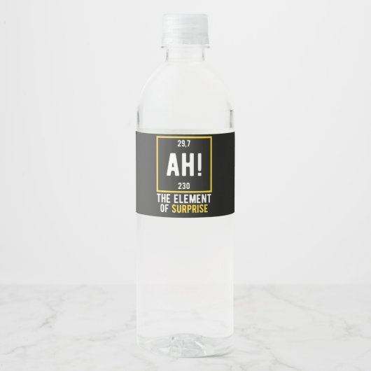 ああ驚きの要素 ペットボトルラベル (正面)
